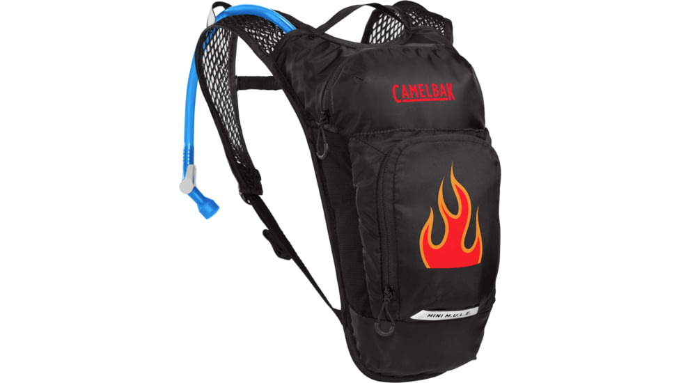 CamelBak Mini Mule Hydration Pack, Black/Flames, One Size, 2814002000