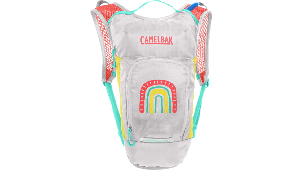 CamelBak Mini Mule Hydration Pack, Grey/Rainbow, One Size, 2814003000
