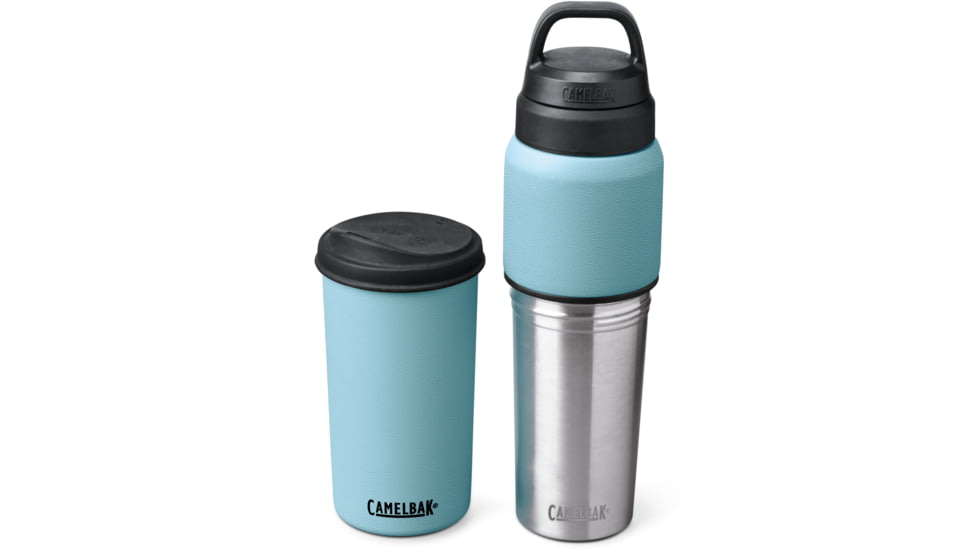 CamelBak MultiBev Insulated Stainless Steel Bottle/Cup, Dusk Blue, 16oz, 2424404065