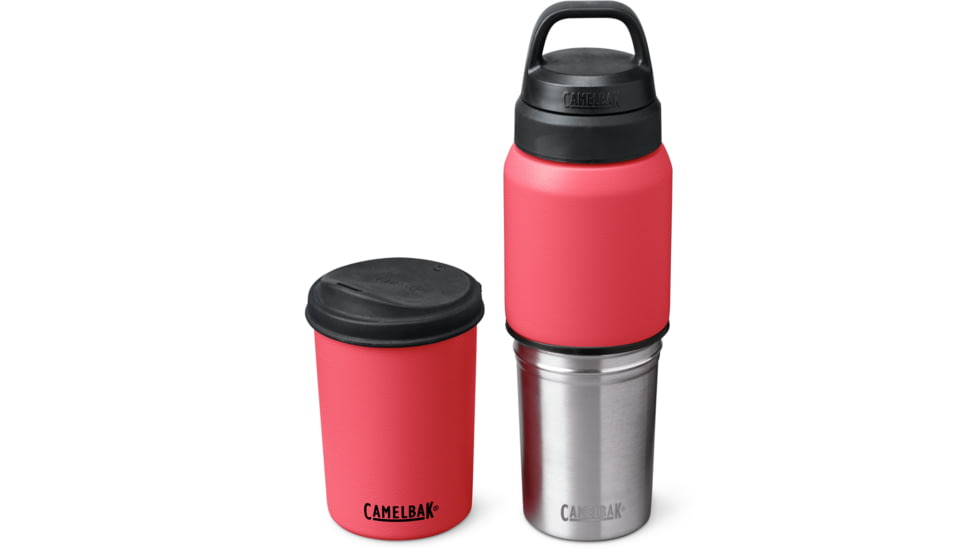 CamelBak MultiBev Insulated Stainless Steel Bottle/Cup, Wild Strawberry, 12oz, 2412602051