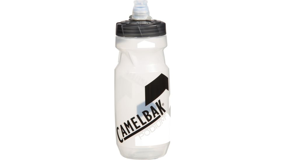 CamelBak Podium Bottle 21 oz Water Bottle, Clear/Carbon 52235