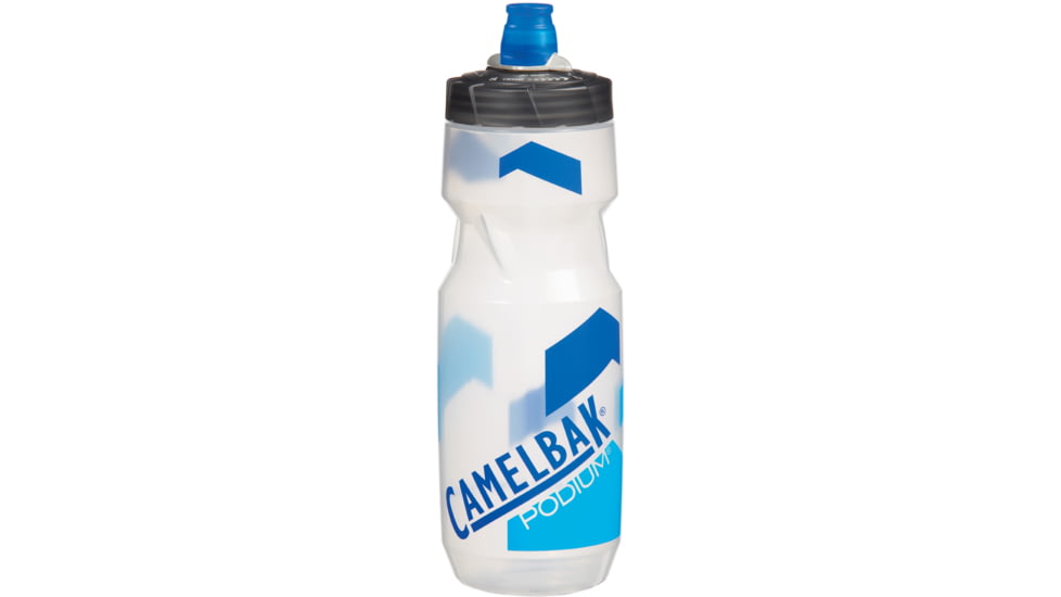 CamelBak Podium Bottle 24 oz Water Bottle, Clear/Imola Blue 52226