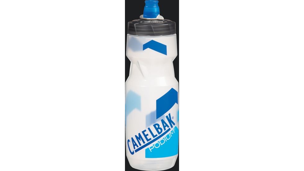 CamelBak Podium Bottle 24 oz Water Bottle, Clear/Imola Blue 52226