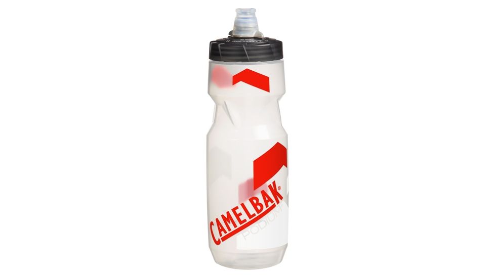 CamelBak Podium Bottle 24 oz Water Bottle, Smoke/Racing Red 52223