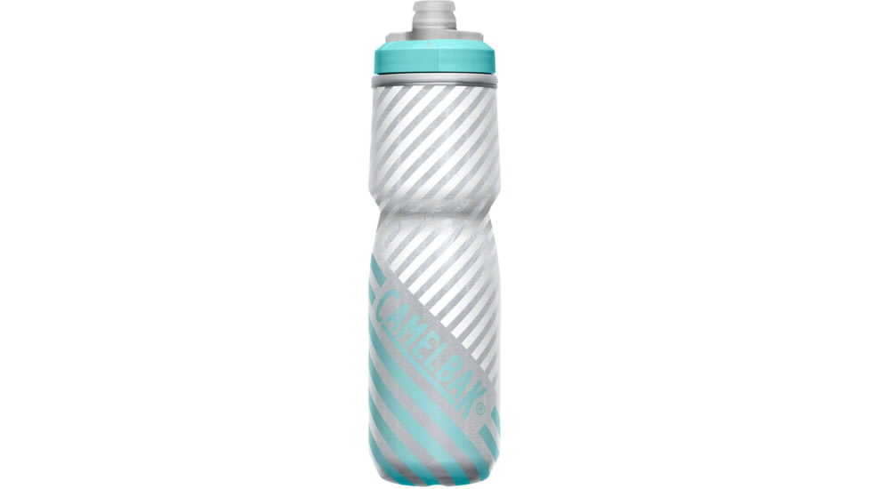 CamelBak Podium Chill Outdoor Bike Bottle, Gray/teal Stripe - 1873307071