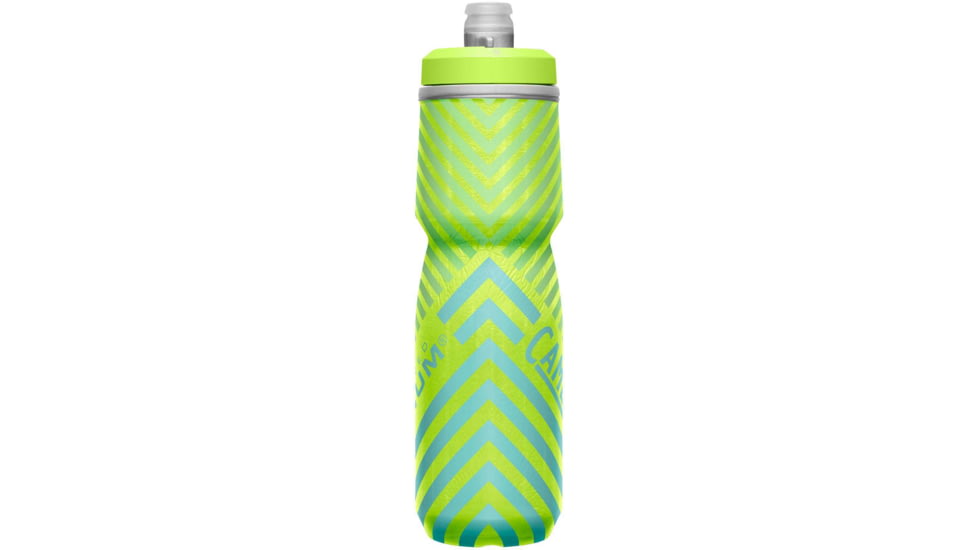 CamelBak Podium Chill Outdoor Bike Bottle, Lime/blue Stripe - 1873306071