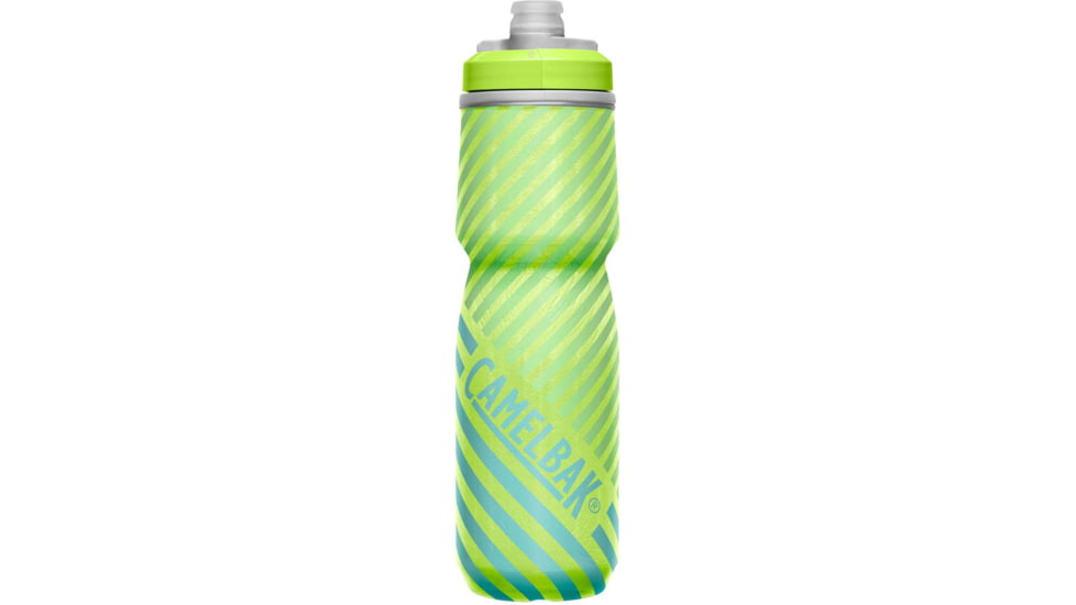 CamelBak Podium Chill Outdoor Bike Bottle, Lime/blue Stripe - 1873306071