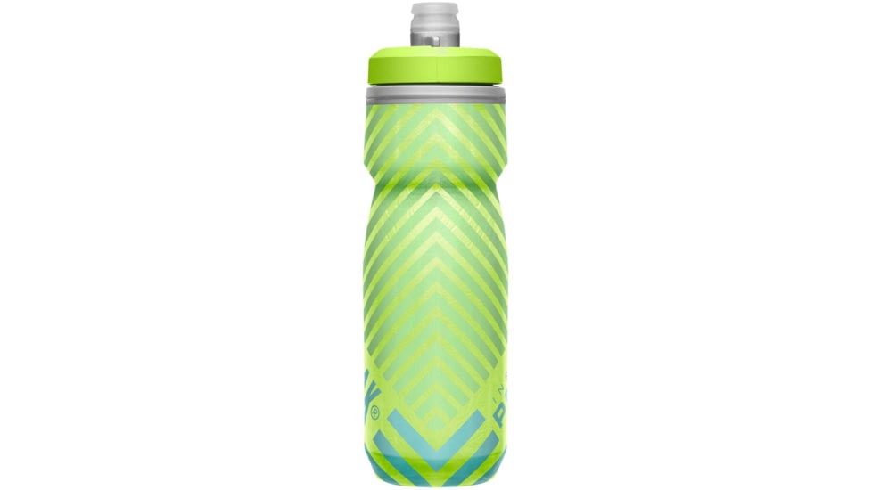 CamelBak Podium Chill Outdoor Bike Bottle, 21oz, Lime/Blue Stripe, 1874303062
