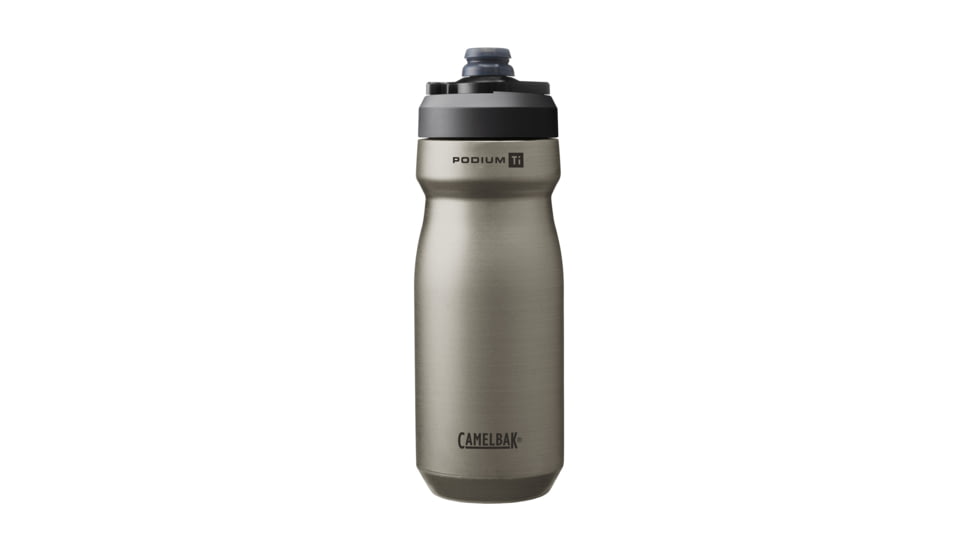 CamelBak Podium Insulated Titanium 18oz Bottle, Raw Titanium, 18oz /.5L, 2966101052