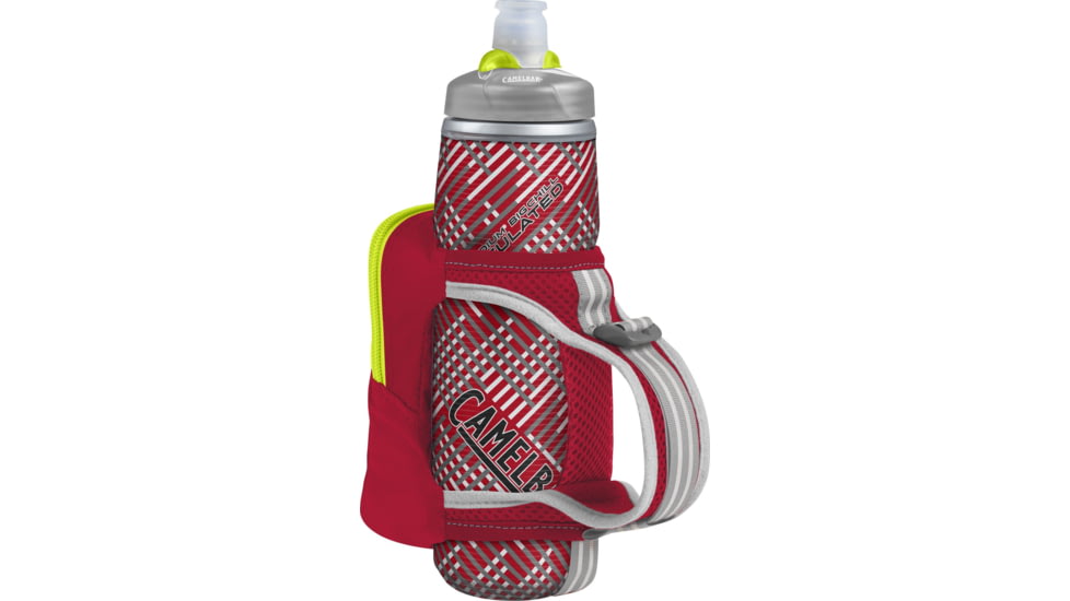 CamelBak Quick Grip chill - Water Bottle, Crimson Red/Lime Punch, 21 oz, 1040601000