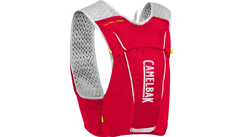 CamelBak Ultra Pro Vest, Crimson Red/Lime Punch, Medium - 1L/34 fl oz, 1137601093