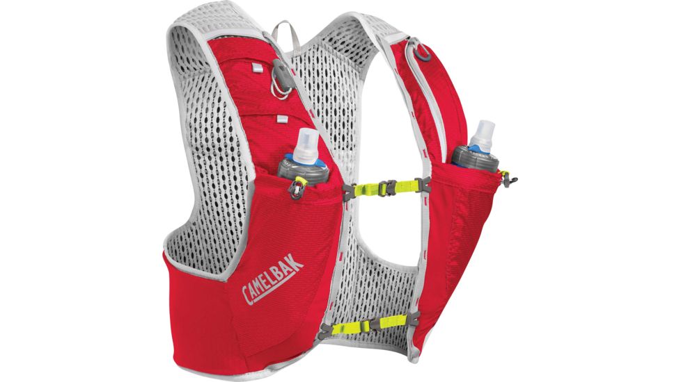 CamelBak Ultra Pro Vest, Crimson Red/Lime Punch, Medium - 1L/34 fl oz, 1137601093