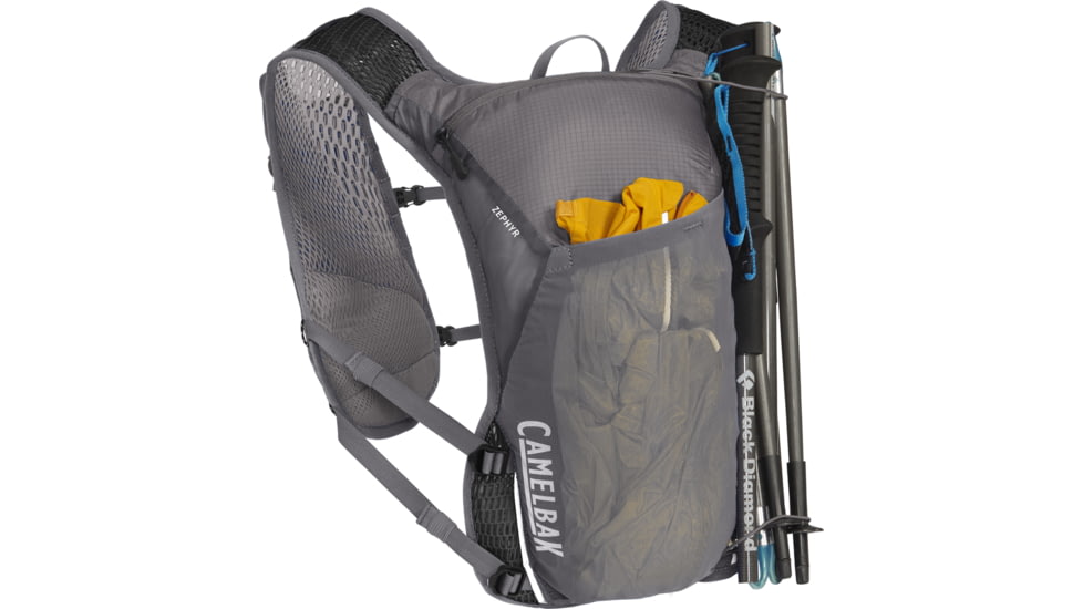 CamelBak Zephyr Vest Hydration Pack, Castlerock Grey/Black, 34oz, 2203001000