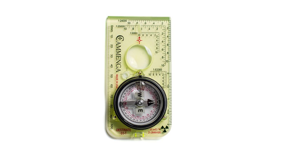 Cammenga Destinate Tritium Protractor Compass - Japan, Box, Green, D3-TJP