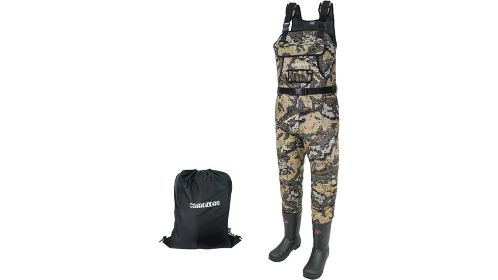 Camozone Neoprene Chest Waders With Boots, Veil Camo, 14, NBCW005B-14