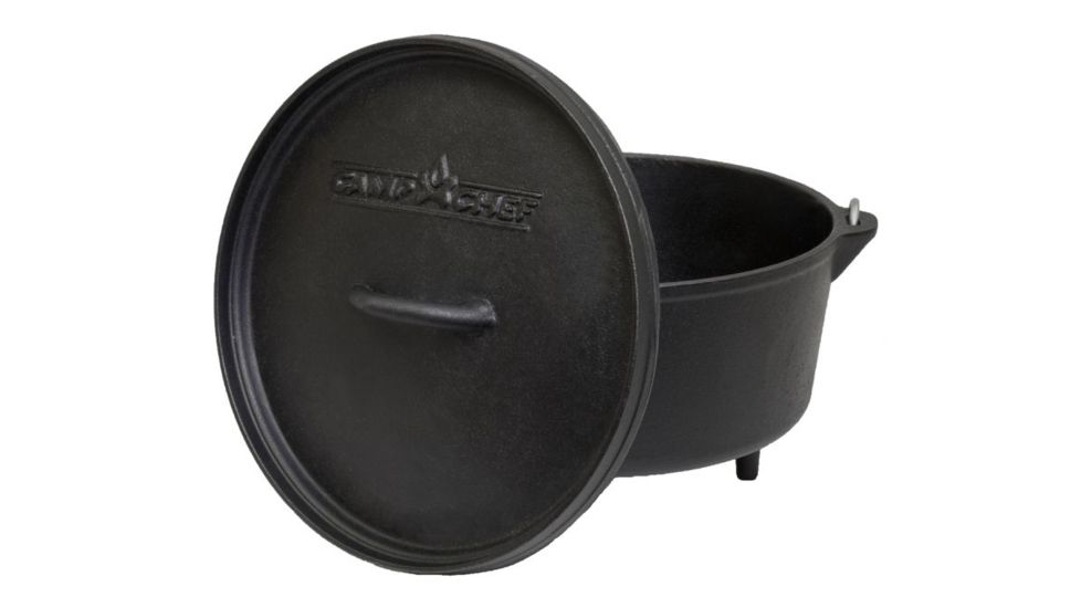 Camp Chef 10 Cast Iron Classic Deep Dutch Oven, 5 Qt, Black, SDO10D