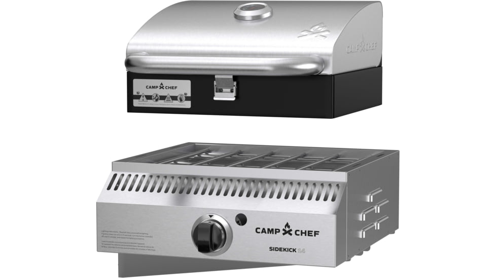 Camp Chef 14in Sidekick Sear w/ Stainless Steel Bbq Box, 14in, Silver/Black, PG14BB