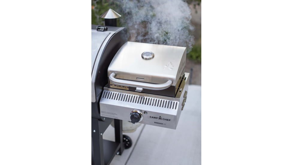 Camp Chef 14in Sidekick Sear w/ Stainless Steel Bbq Box, 14in, Silver/Black, PG14BB