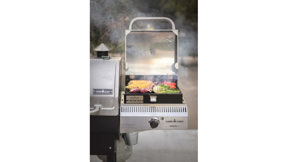 Camp Chef 14in Sidekick Sear w/ Stainless Steel Bbq Box, 14in, Silver/Black, PG14BB
