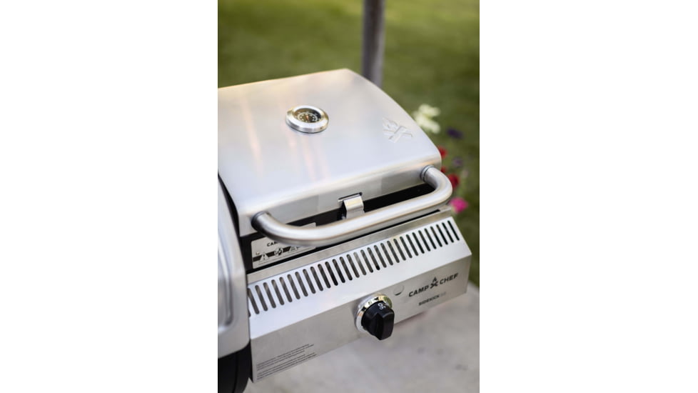 Camp Chef 14x16in Deluxe Stainless Steel BBQ Grill, 1 Burner, Box Accessory, Stainless, BB30LS