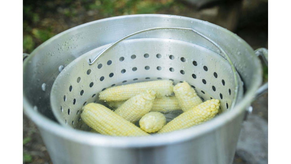 Camp Chef 32 Quart Aluminum Fry Pot &amp; Basket, Silver, DP32