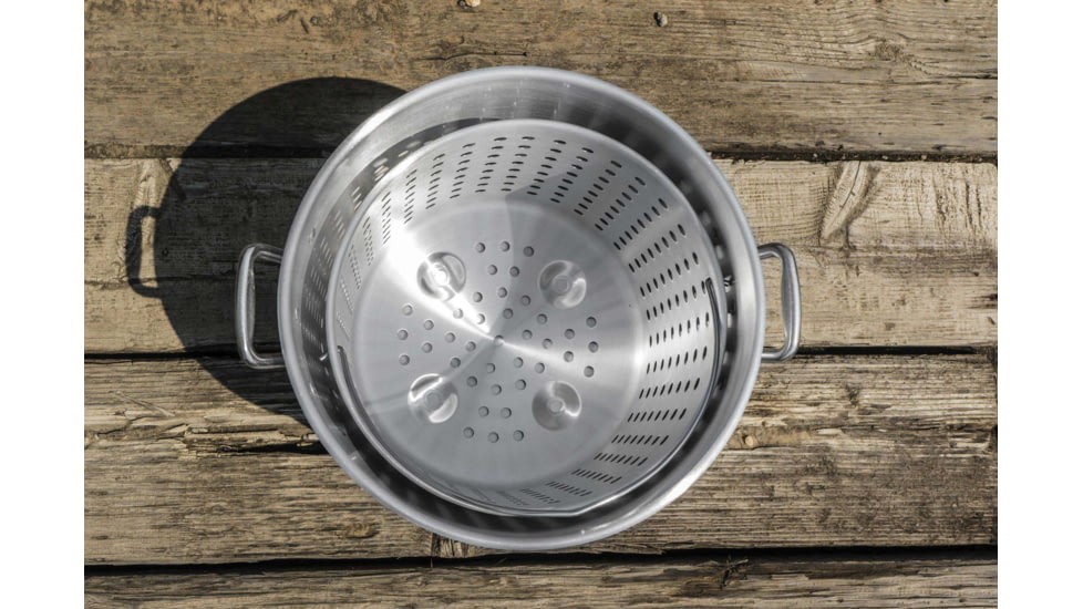 Camp Chef 42 Quart Aluminum Fry Pot &amp; Basket, Silver, DP42