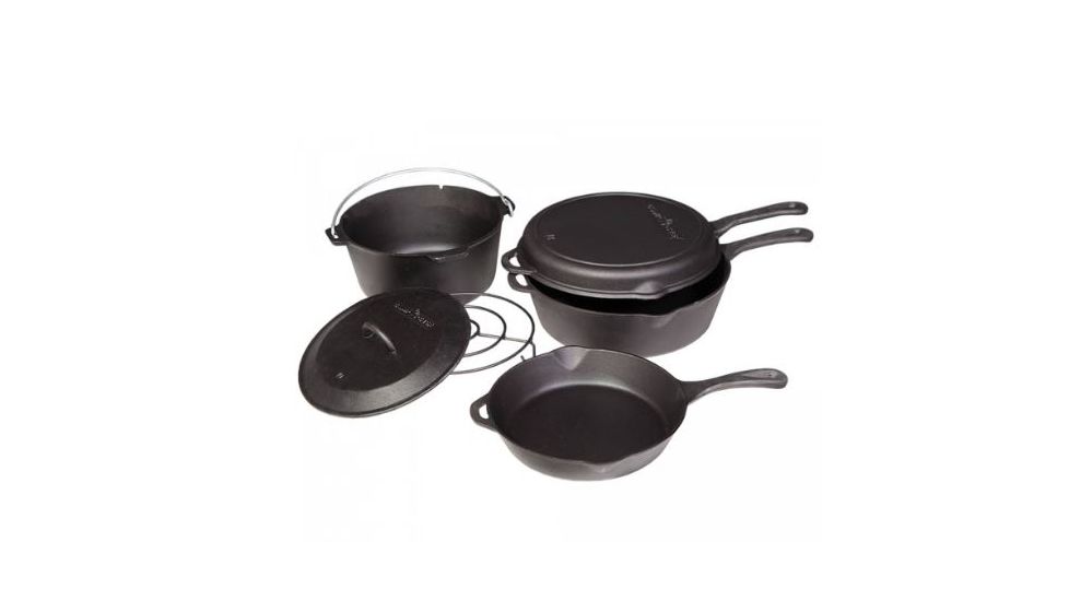 Camp Chef 6-piece Cast Iron Set, Black, CBOX6