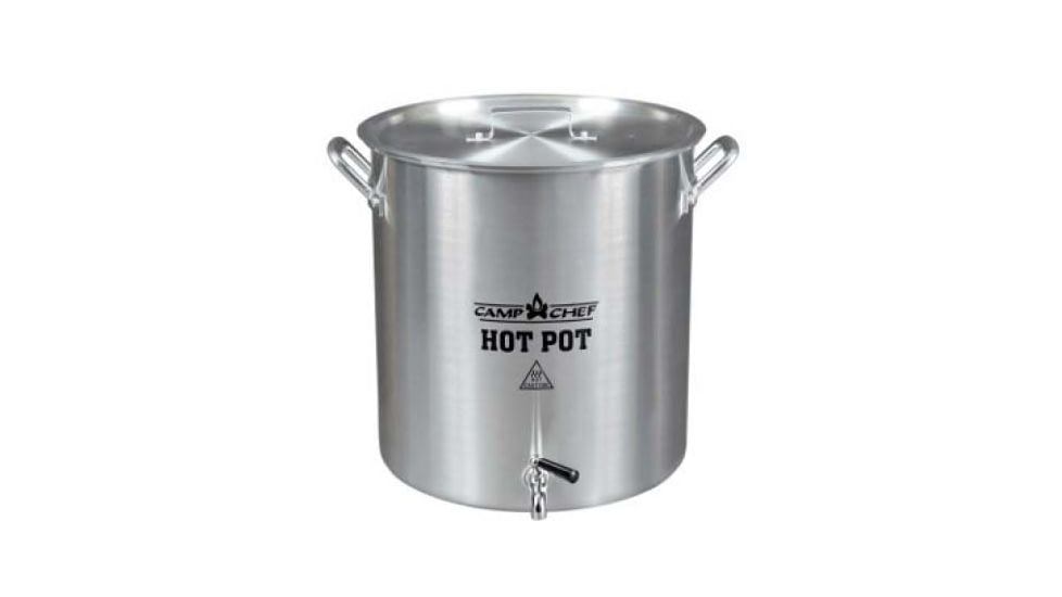 Camp Chef Aluminum Hot Water Pot, 32-quart, Black/Stainless, HWP32A