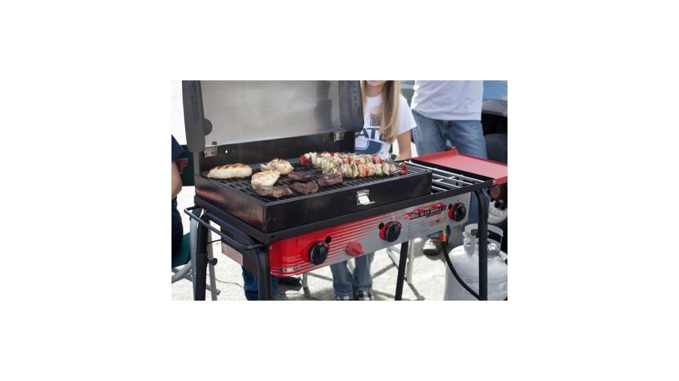 Camp Chef Big LP Gas Grill, 608Sq. inch. Cooking Area, 3 Burner, Red SPG90BCC