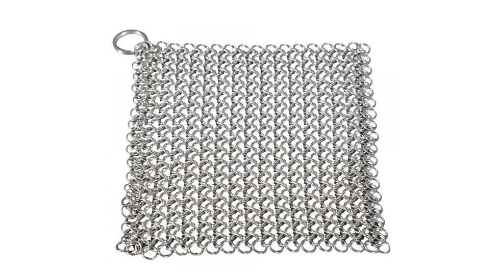 Camp Chef 7in x 7in Chainmail Scrubber, Silver, 7in x 7in, CMS7