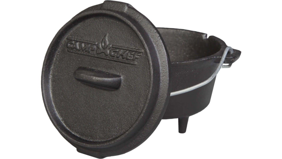 Camp Chef Seasoned Cast Iron Mini Dutch Oven, Black, 0.75qt, DO5