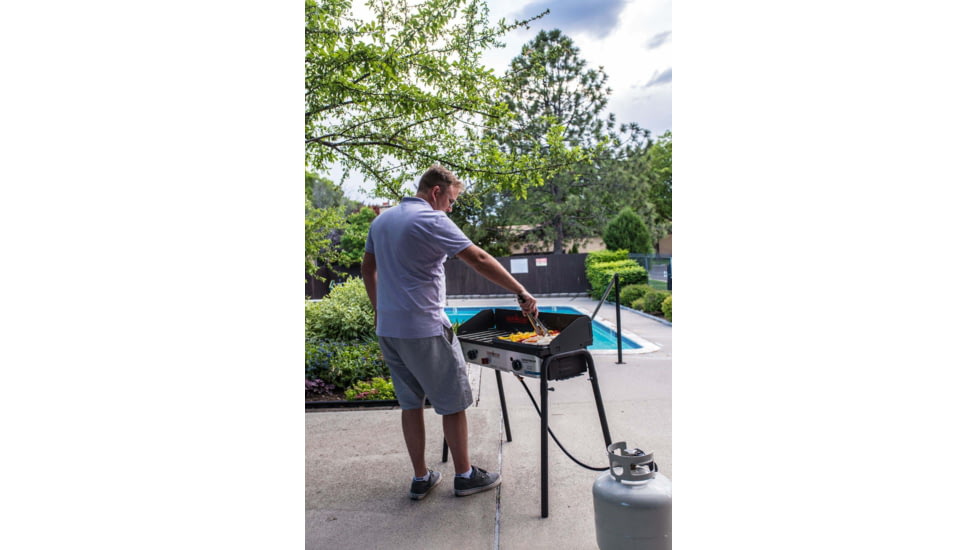 Camp Chef Expedition 2X Stove, 2 x 30000 BTU/hr Burners, Stainless/Black, YK60LWC12