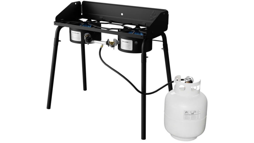 Camp Chef Explorer II Universal Stove, 2 x Burner, Aluminum Burner, Black, EX60LW