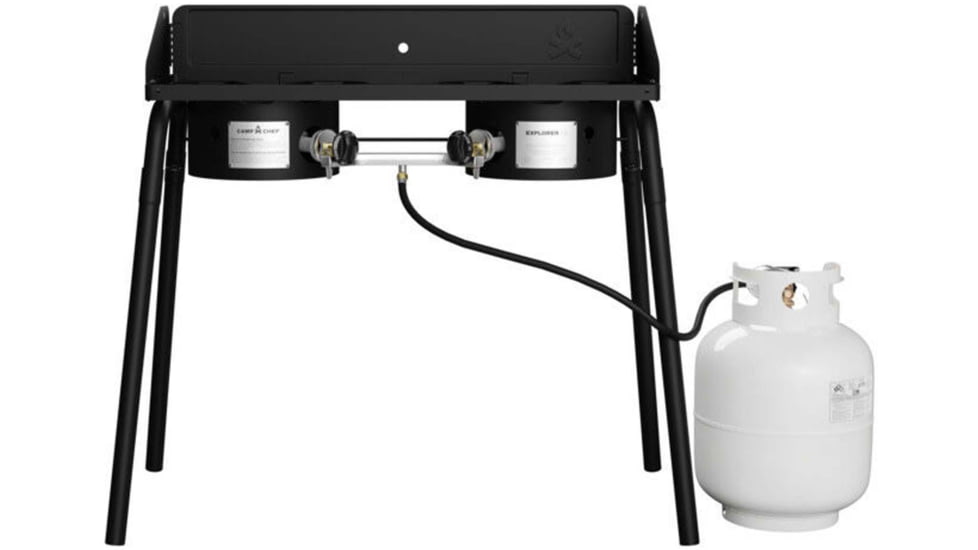 Camp Chef Explorer 2 Burner Stove With Detachable Legs, Black, EX60LW