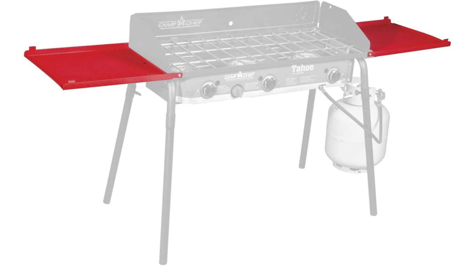 Camp Chef Folding Side Shelf Set for 3, Red, LS90P
