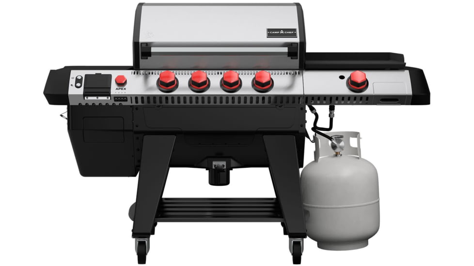 Camp Chef Gas Train and Sidekick for Apex Pellet Grill, 24 in, Stainless Steel/ Black, PG24HGGT
