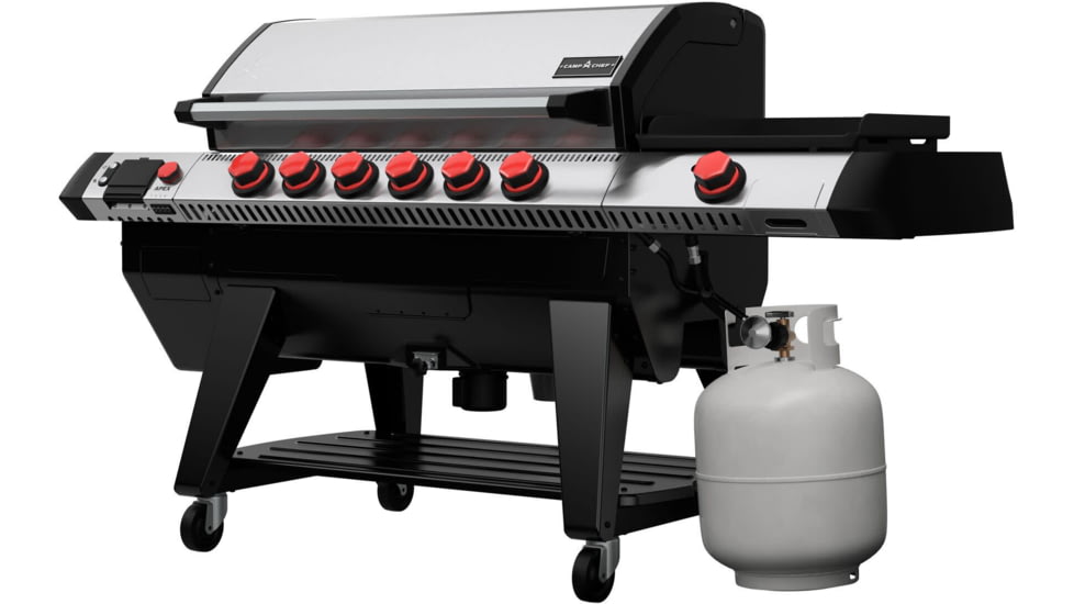 Camp Chef Gas Train and Sidekick for Apex Pellet Grill, 36 in, Stainless Steel/ Black, PG36HGGT