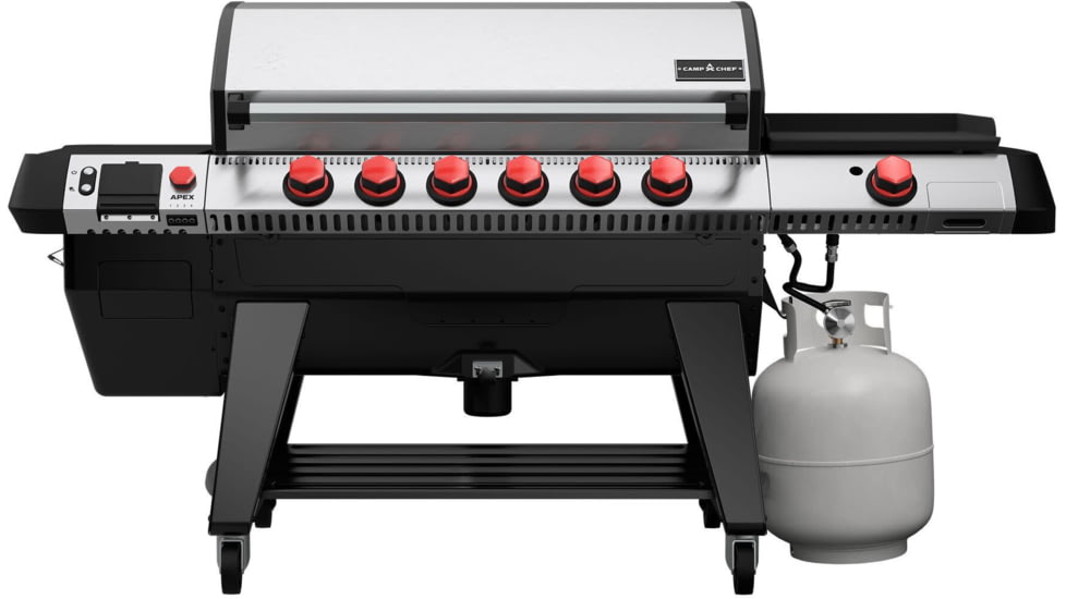 Camp Chef Gas Train and Sidekick for Apex Pellet Grill, 36 in, Stainless Steel/ Black, PG36HGGT