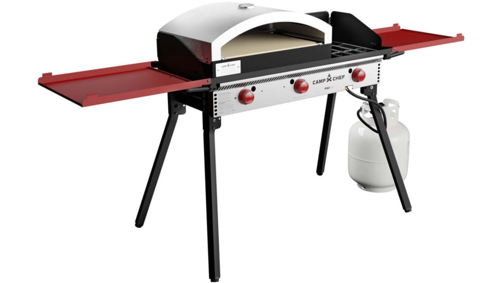 Camp Chef Italia Artisan Outdoor Pizza Oven w/ Door, White/Black, PZ90D