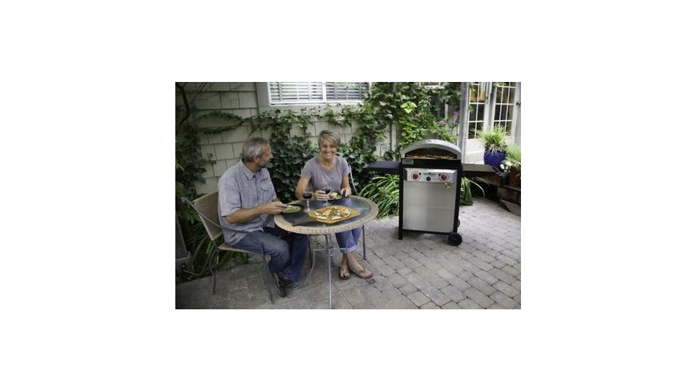 Camp Chef Italia Artisan Outdoor Pizza Oven, White/Black PZ90