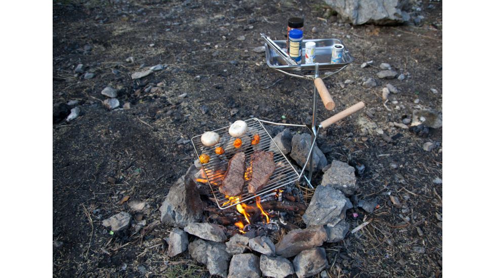 Camp Chef Lumberjack Over Fire Stake Grill, Silver OFGP