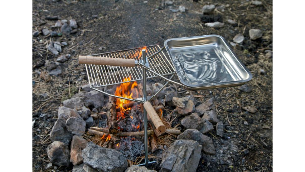 Camp Chef Lumberjack Over Fire Stake Grill, Silver OFGP