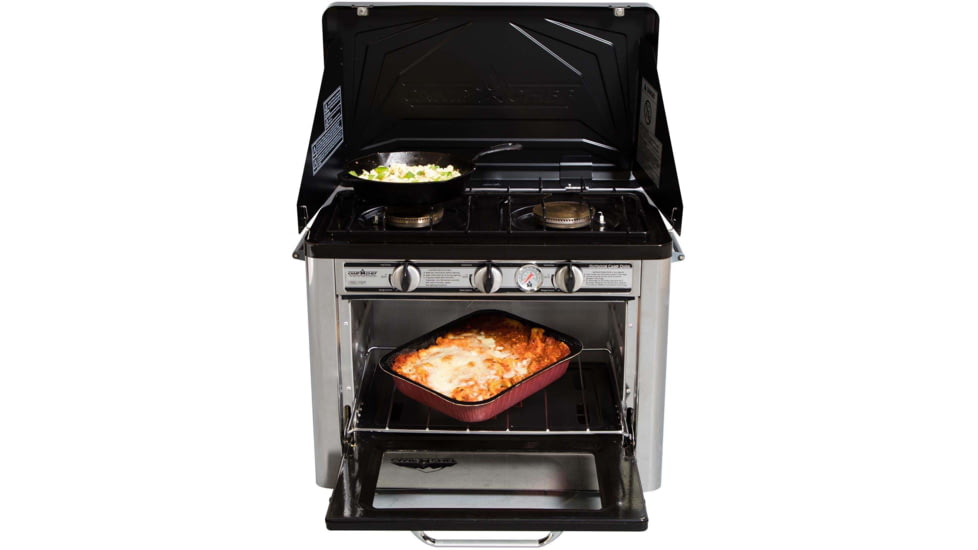 Camp Chef Outdoor Camp Oven 2 Burner Range, Gas Oven, Single, Black/Silver, COVEN