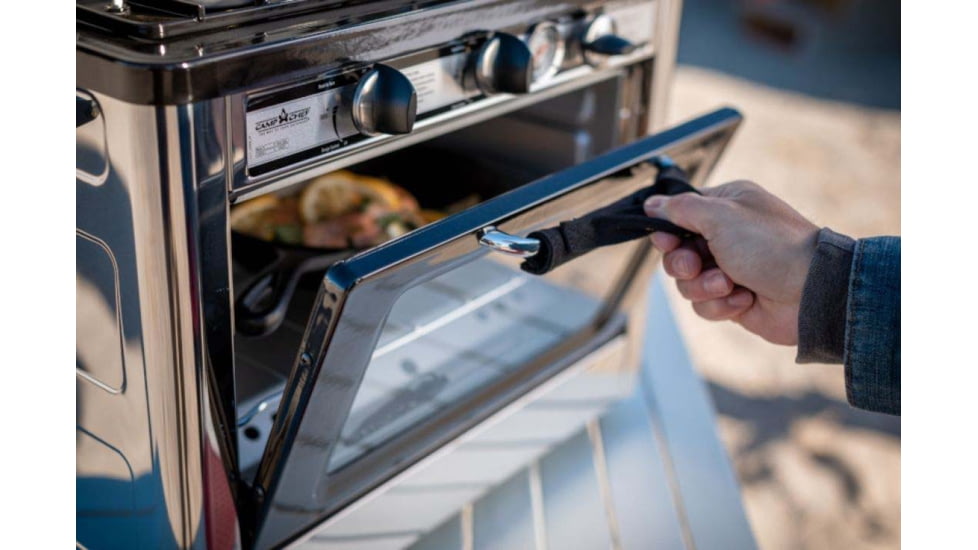 Camp Chef Outdoor Camp Oven 2 Burner Range, Gas Oven, Single, Black/Silver, COVEN