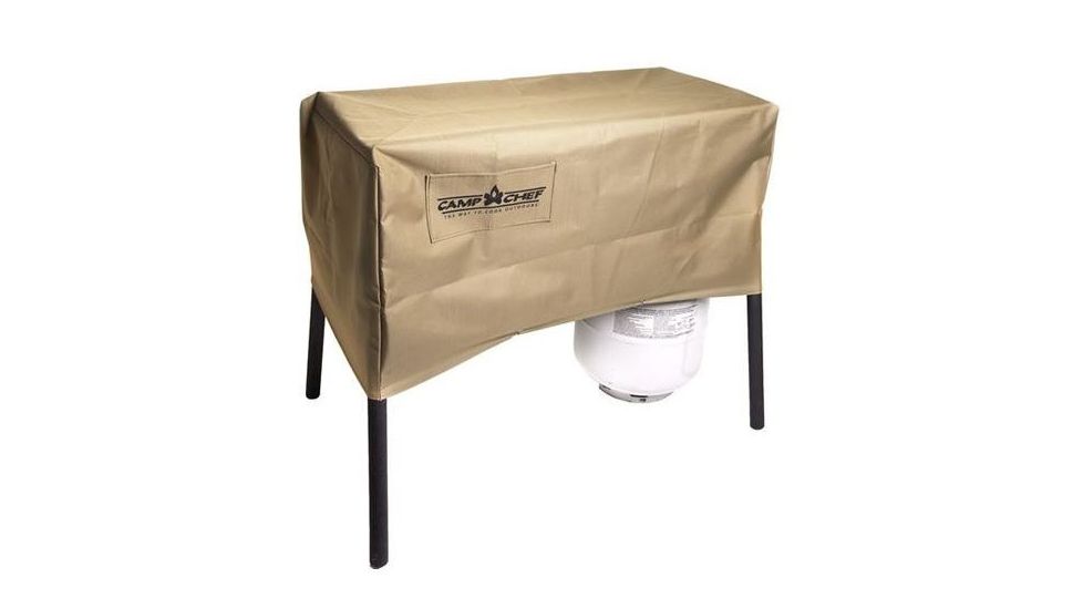 Camp Chef Patio Cover for 2 Burner Stoves, Supports Burner Stove, Khaki Tan PC32CC