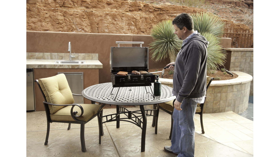 Camp Chef Portable BBQ Grill, Stainless Steel, PG100