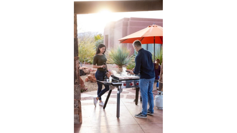 Camp Chef Portable Flat Top Grill, Black/Stainless, FTG600P