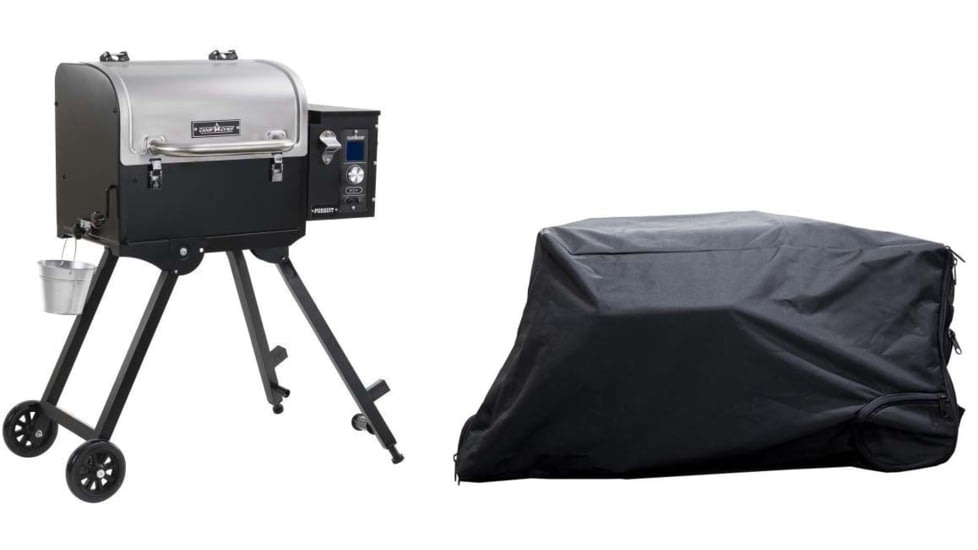 Camp Chef Pursuit Pellet Grill, Black, with Black Carry Bag, CBPPG20