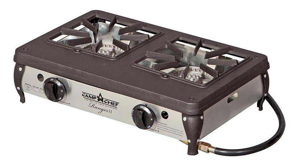 Camp Chef Ranger II Blind Stove, 2 x Burner, Cast Aluminum Burner, Black/Gray/White, BS40C