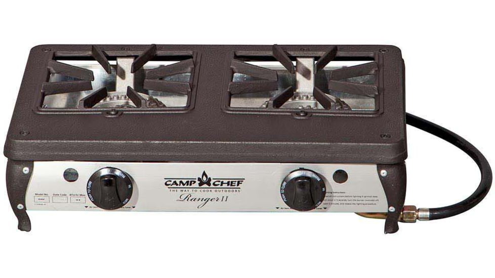 Camp Chef Ranger II Blind Stove, 2 x Burner, Cast Aluminum Burner, Black/Gray/White, BS40C
